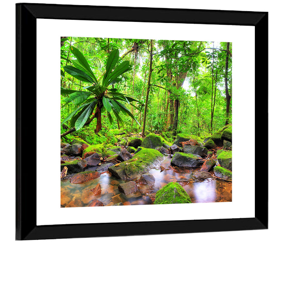 Lush Forest Stream Wall Art