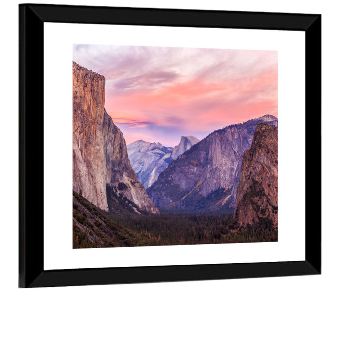 El Capitan at Tunnel View Wall Art as a framed print