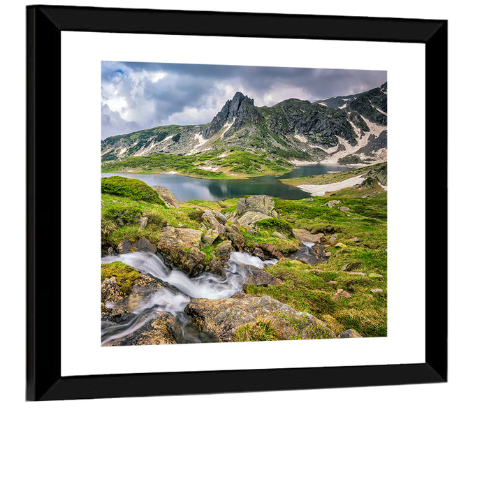 Seven Rila Lakes View Wall Art as a framed print