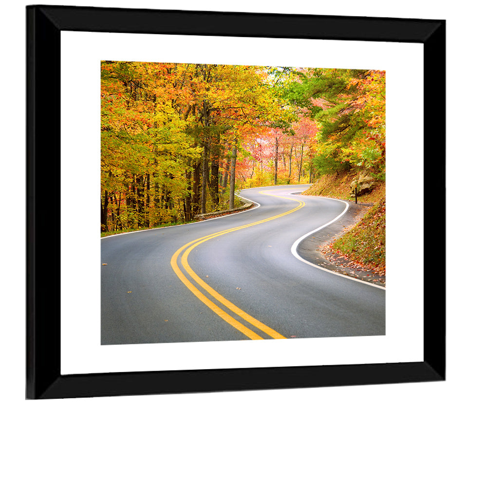 Winding Autumn Road Wall Art