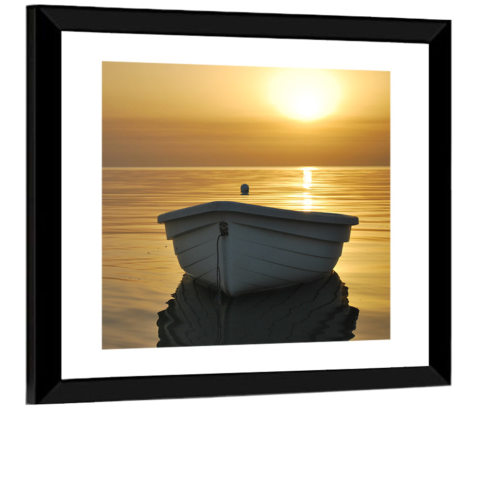 Boat In Sea Wall Art