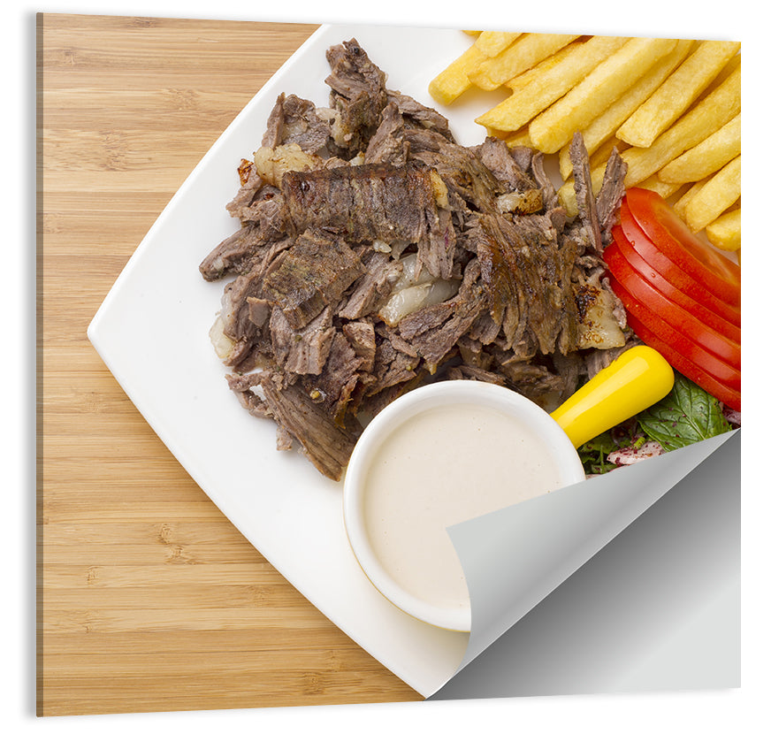 Beef with Fries Dish Wall Art