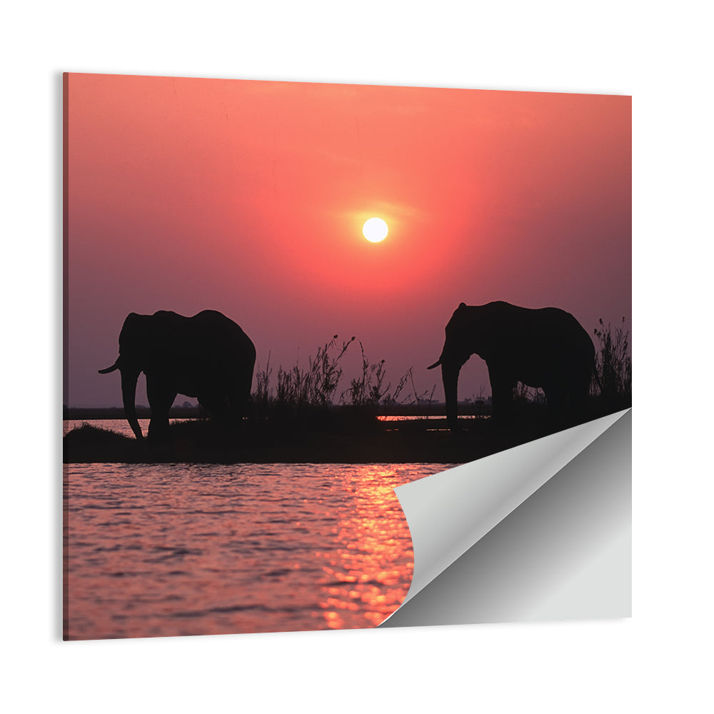 African Elephants Wall Art