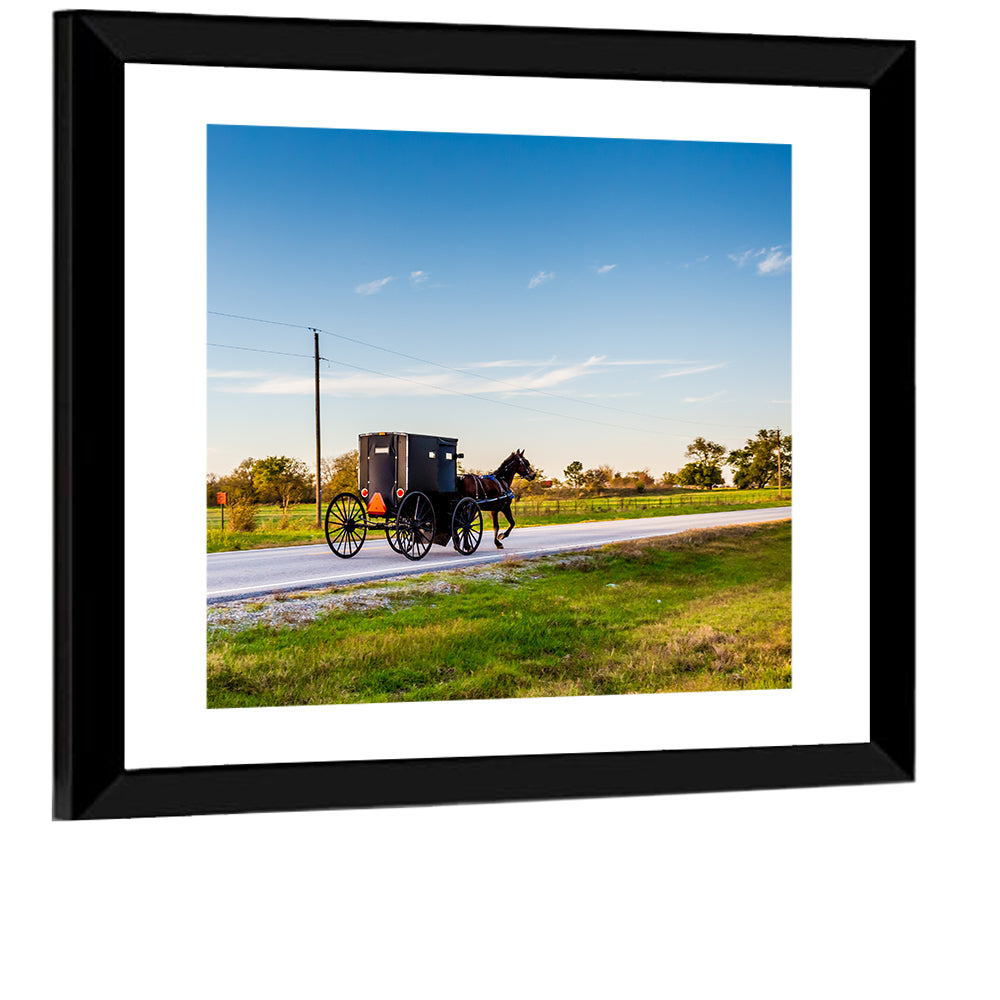 Horse and Buggy Amish Oklahoma Wall Art