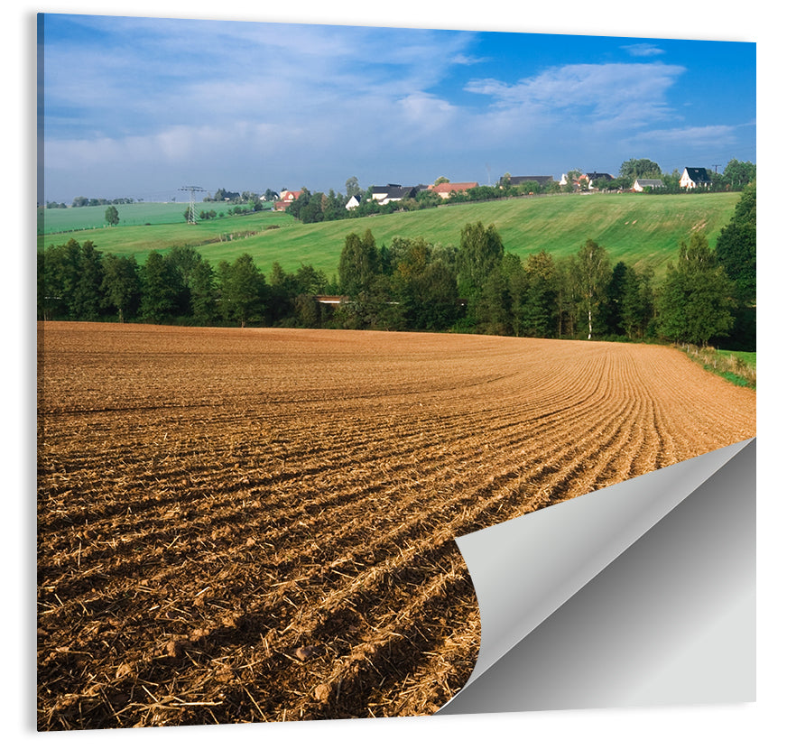 Kansas Wheat Cultivation Farm Wall Art