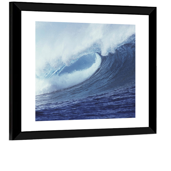 Powerful Breaking Wave Wall Art as a framed print
