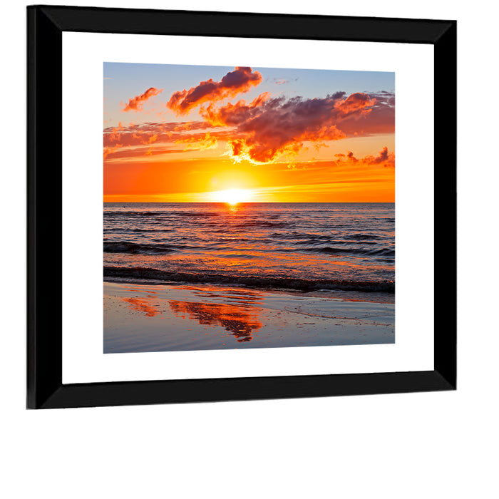 Sunset Over the Baltic Wall Art as a framed print