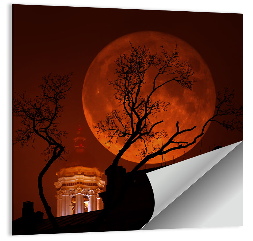 Haunted Supermoon Wall Art