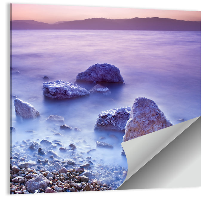 Dead Sea Salt Rocks at Dawn Wall Art as a poster print