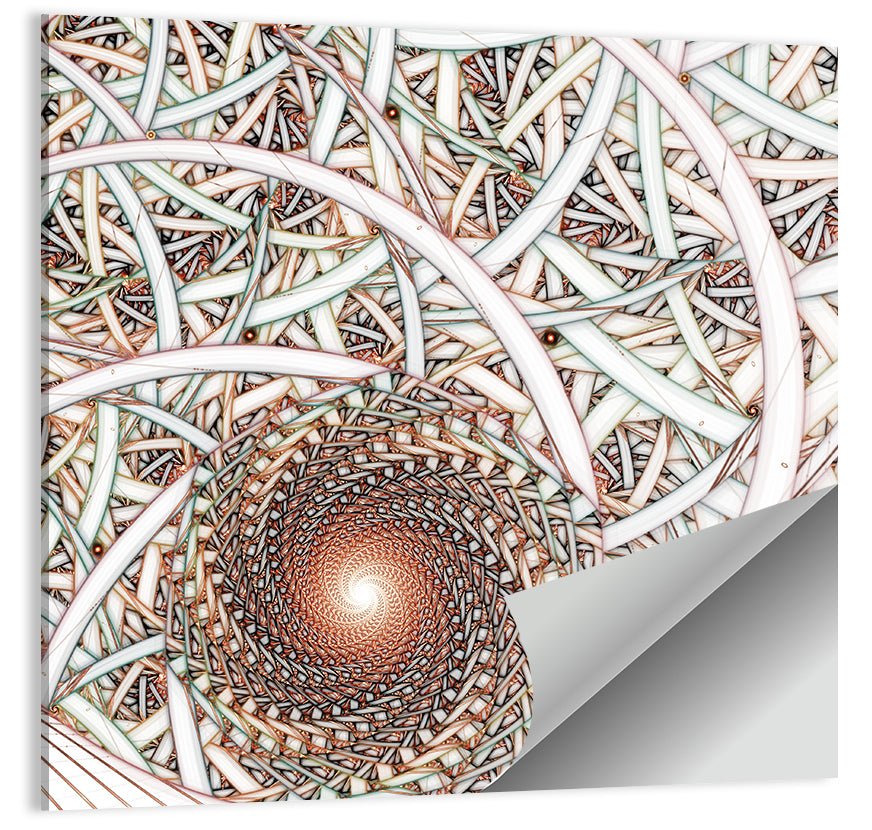 Fractal Spiral Mandala Wall Art