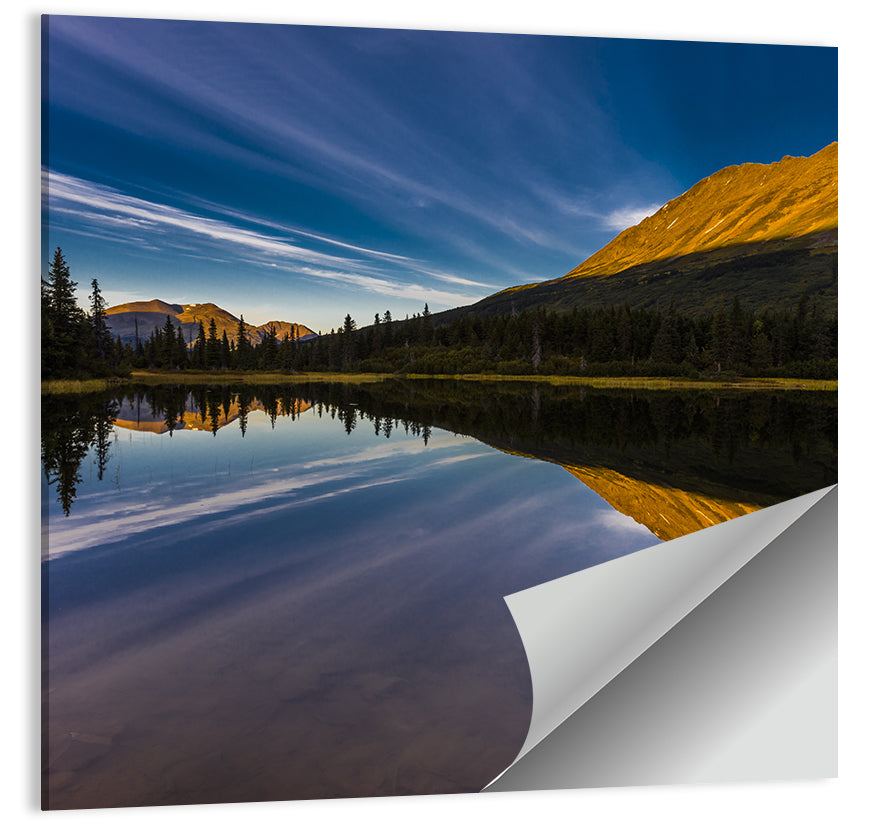 Rainbow Lake in Aleutian Mountains Wall Art