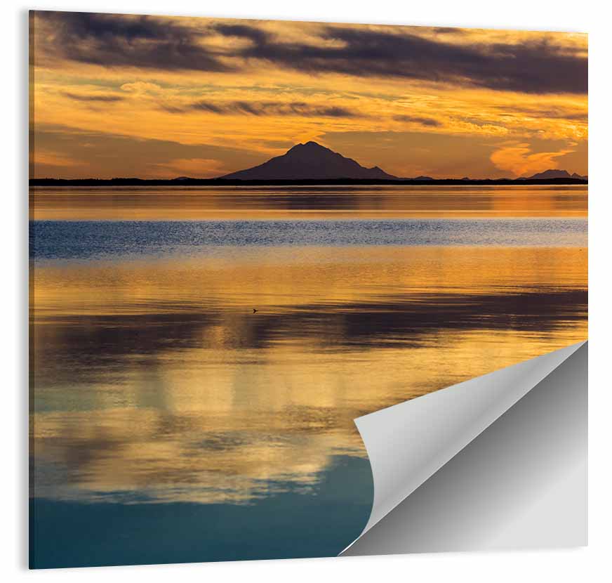 Mt Redoubt Volcano & Skilak Lake Wall Art