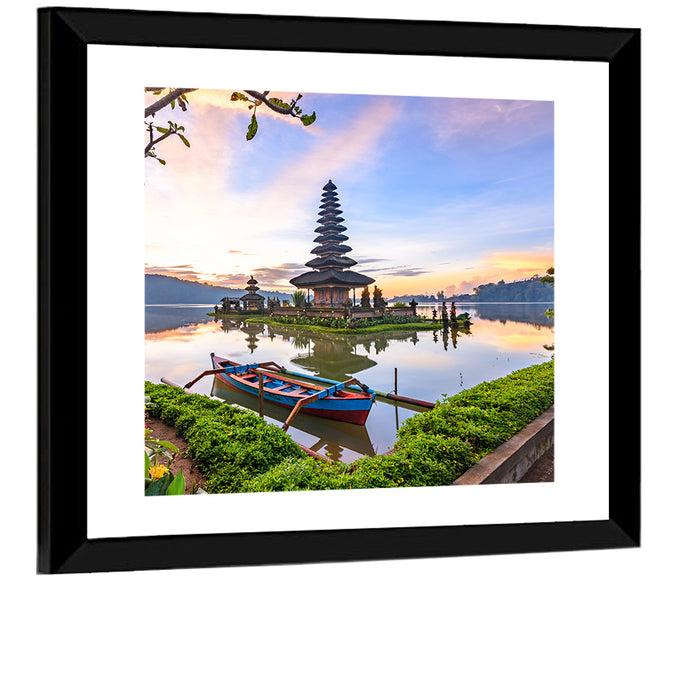 Pura Ulun Danu Beratan Wall Art as a framed print