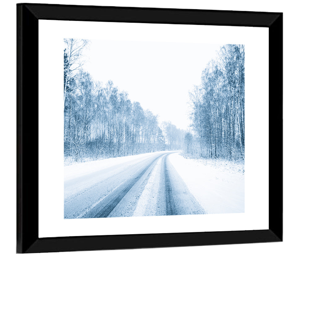 Snowy Road Wall Art