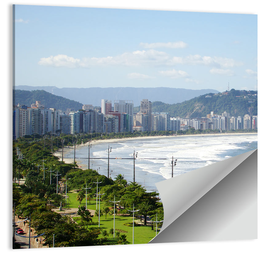 Santos City Beach Wall Art