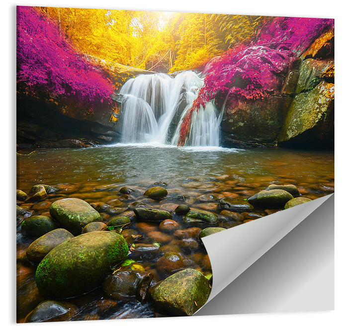 Phu Soi Dao Waterfall at Dusk Wall Art as a poster print