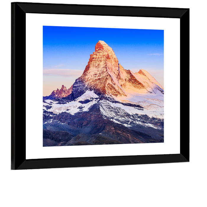 Matterhorn Sunrise Wall Art as a framed print