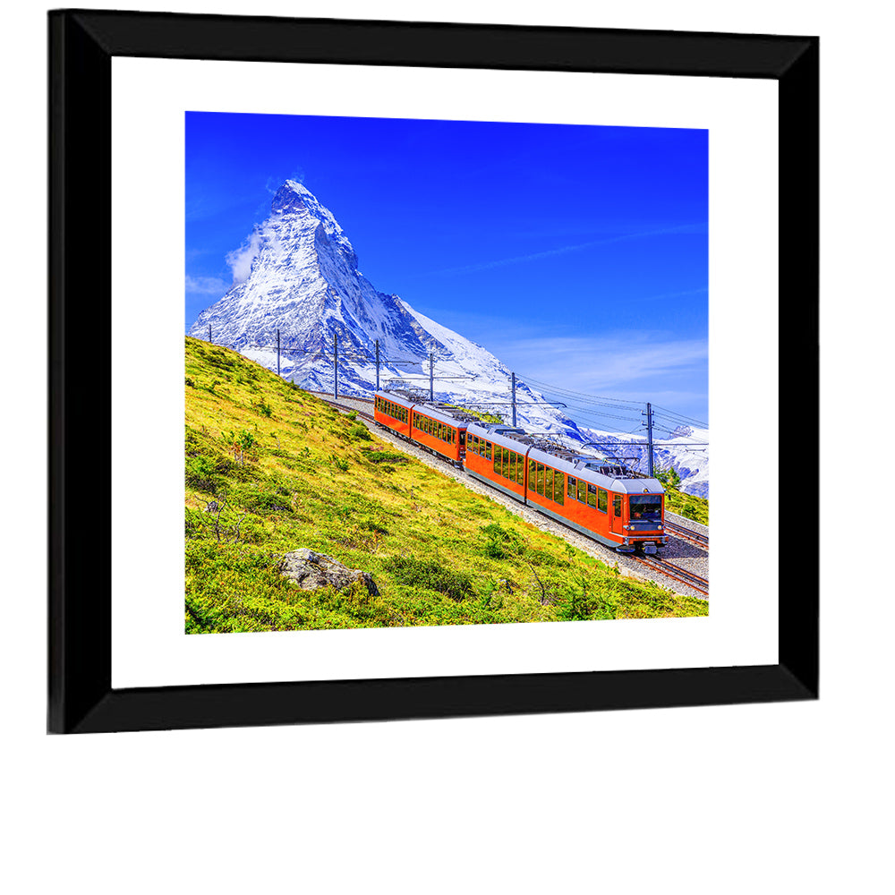 Matterhorn & Train Wall Art