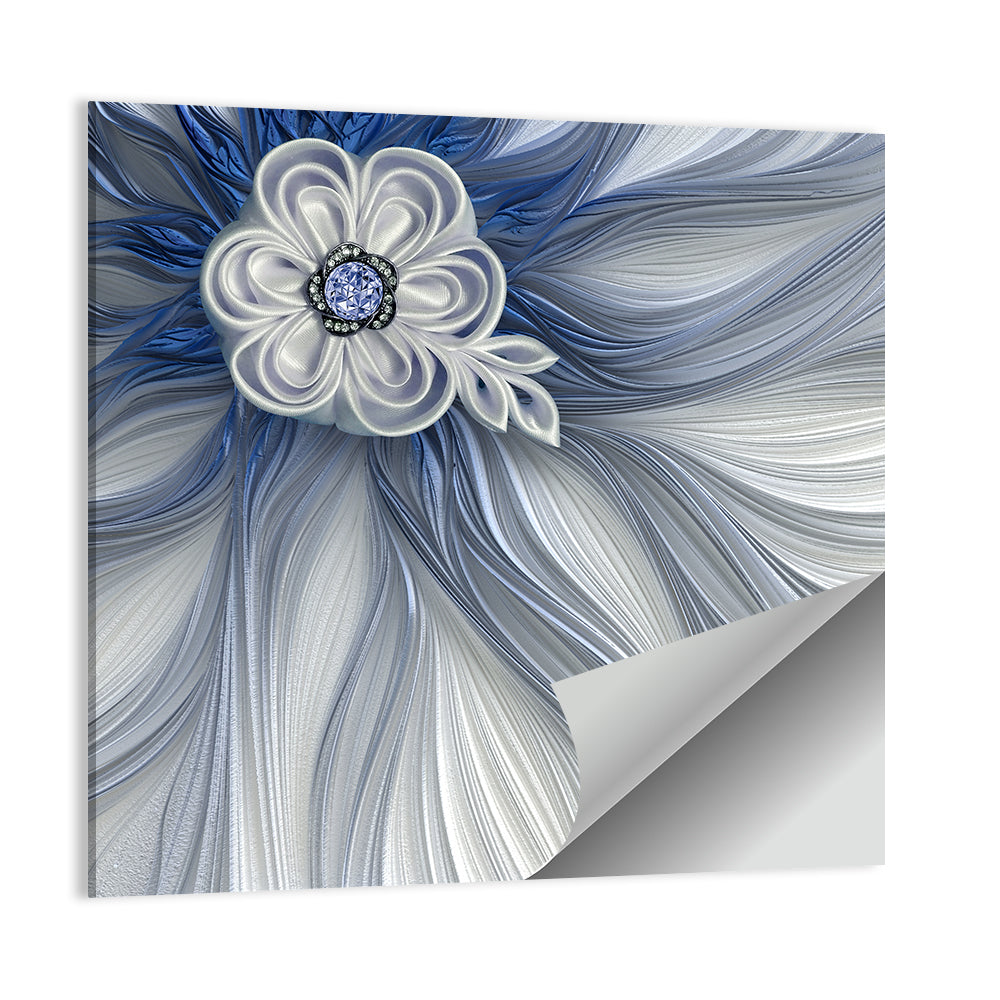 Fractal Flower Illustration Wall Art