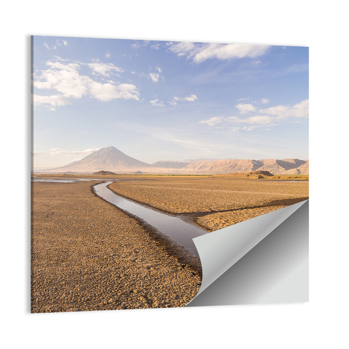 Lake Natron with Ol Doinyo Lengai Wall Art as a poster print