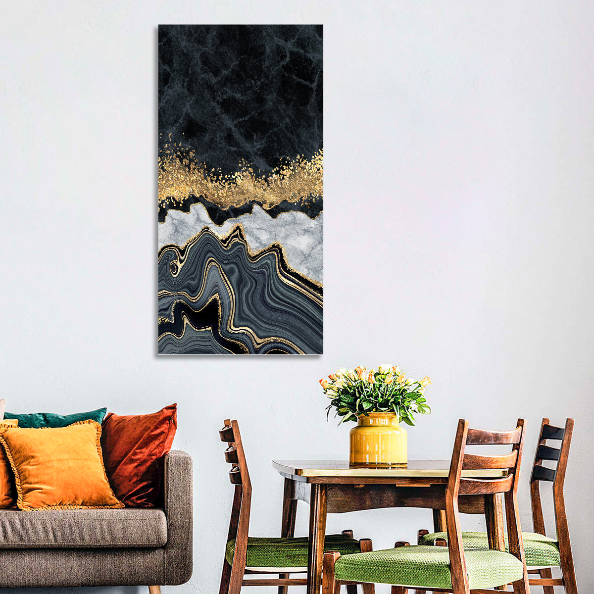 Black Gold River Wall Art