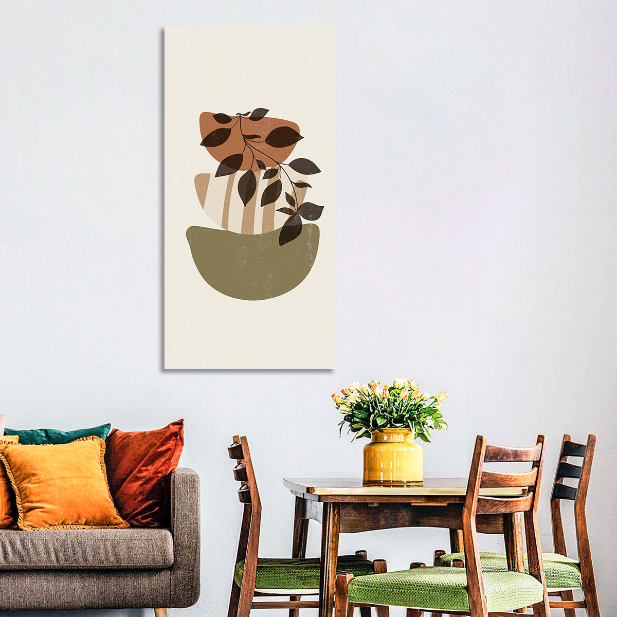 Falling Leaves Branch Minimalist Wall Art