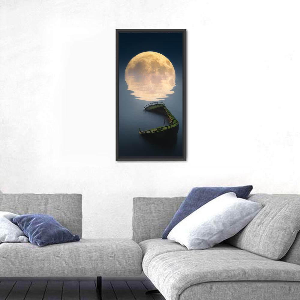 Moon & Broken Ship Wall Art