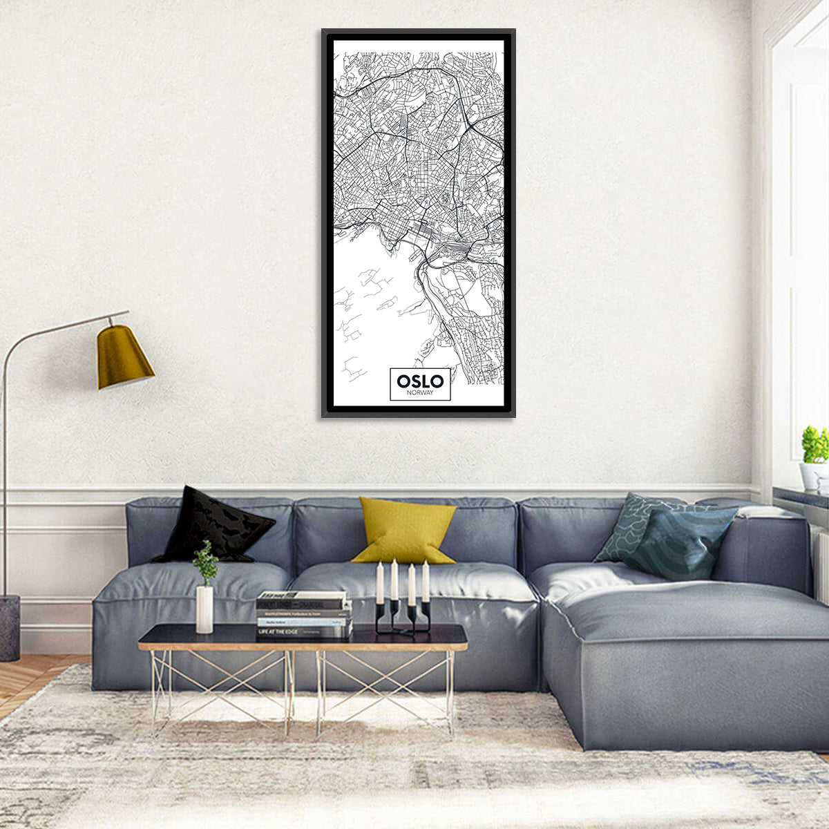 Oslo City Map Wall Art