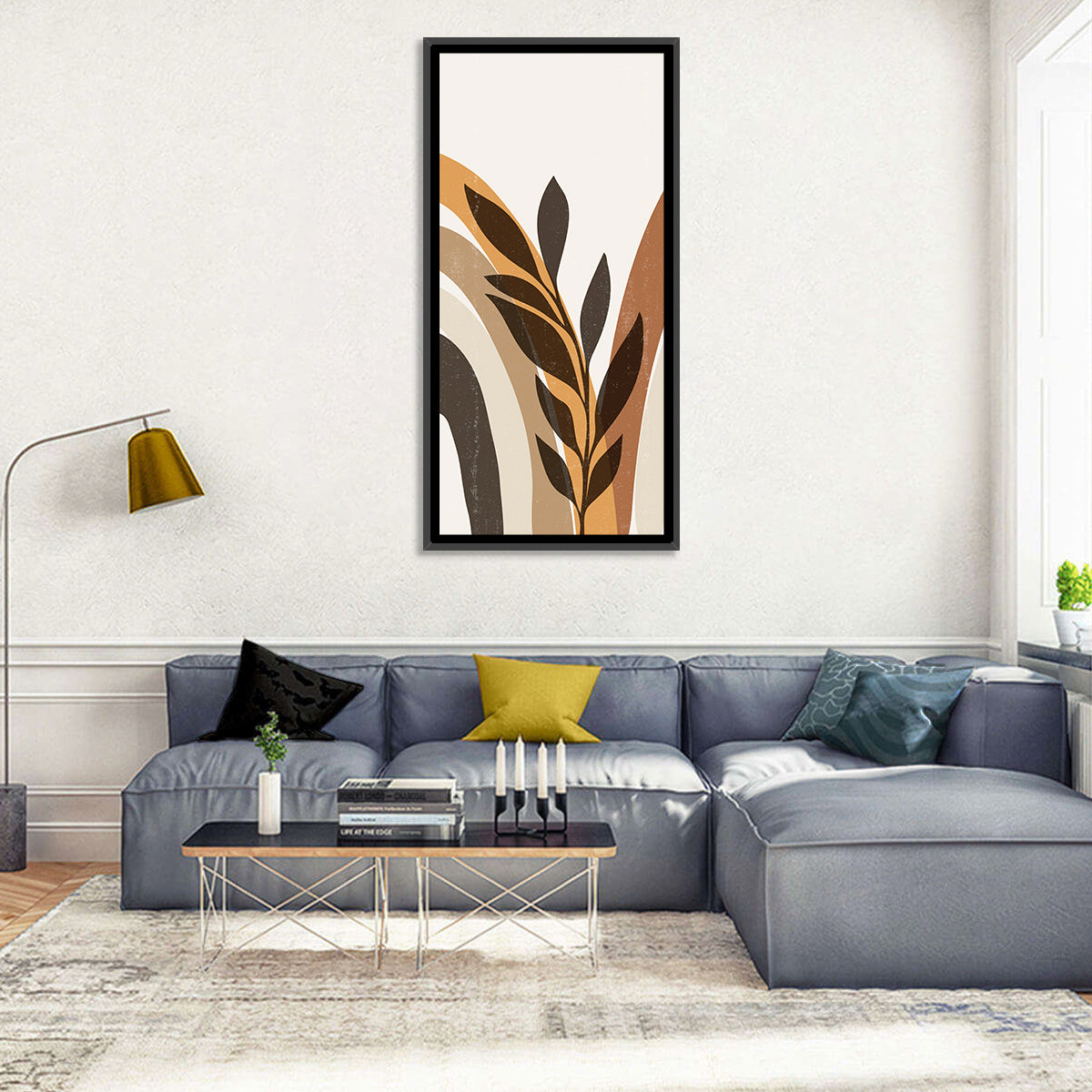 Tropical Boho Leaves Minimalist Wall Art