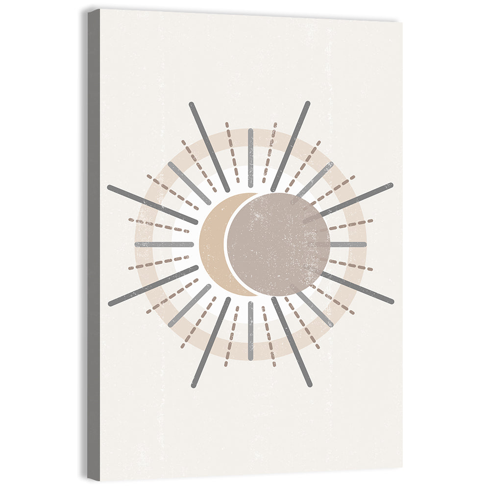 Sunburst Boho Minimalist Ii Wall Art, canvas print, portrait