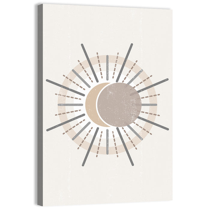 Sunburst Boho Minimalist Ii Wall Art as a canvas print