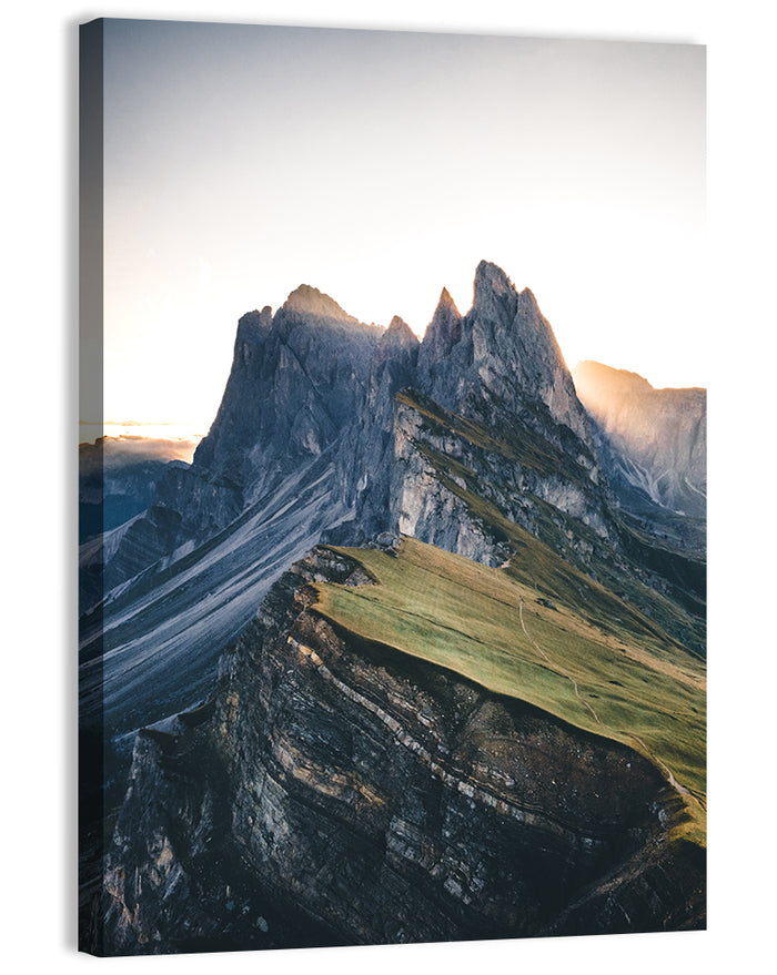 Seceda Ridge, Dolomites Wall Art as a canvas print