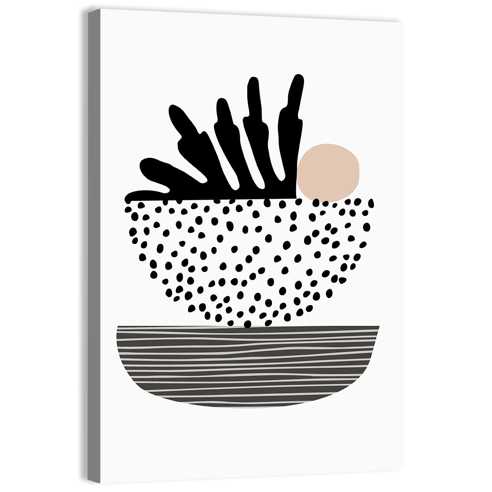 Palm Leaf in Blanched Bowl Illustration Wall Art