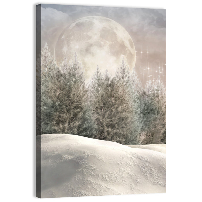 Enchanted Winter Forest Wall Art as a canvas print