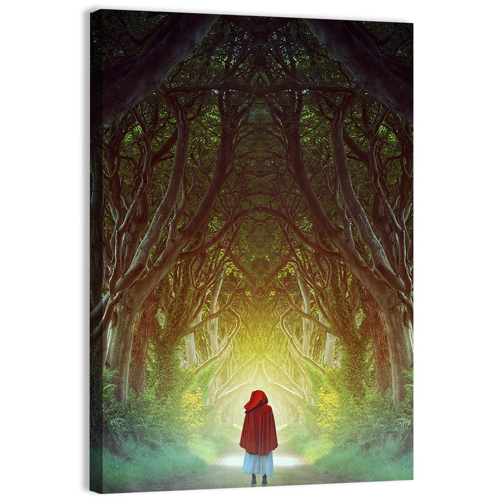 Hedges Forest Pathway Wall Art