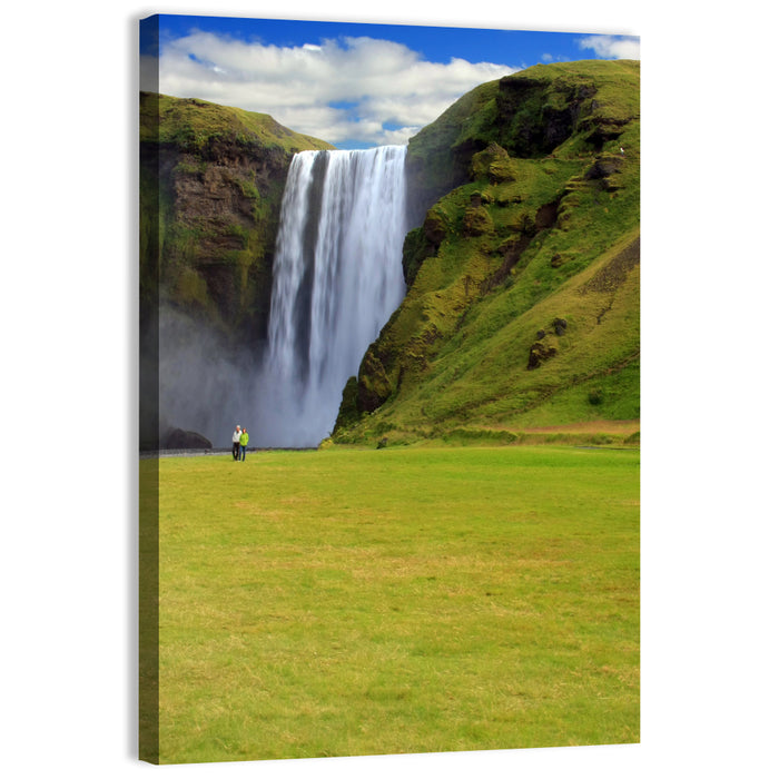Skógafoss Waterfall Wall Art as a canvas print