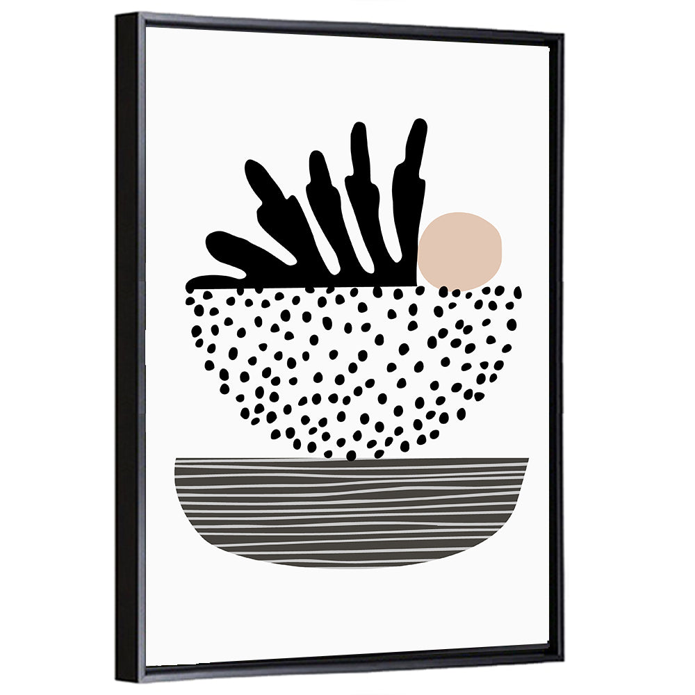Palm Leaf in Blanched Bowl Illustration Wall Art