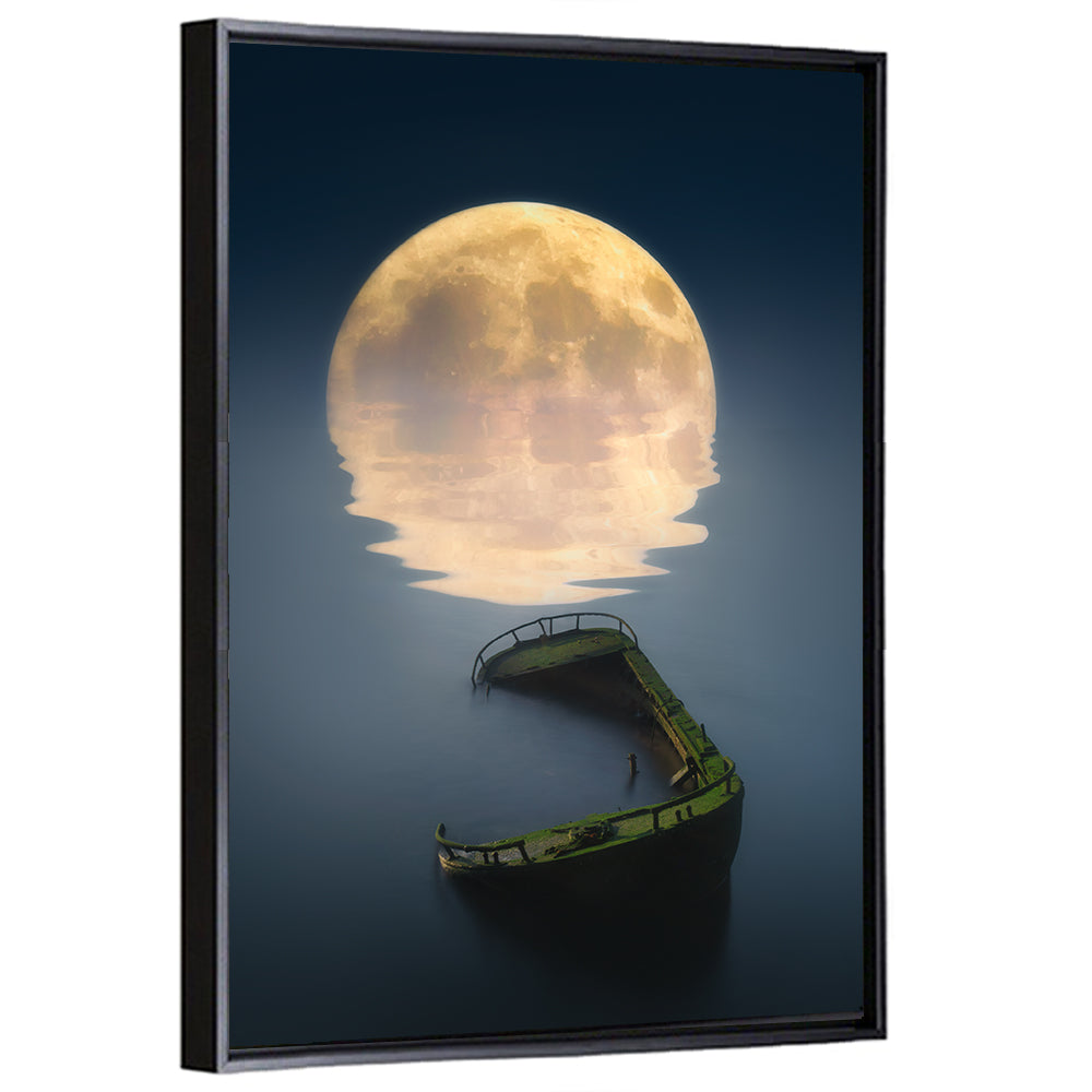 Moon & Broken Ship Wall Art