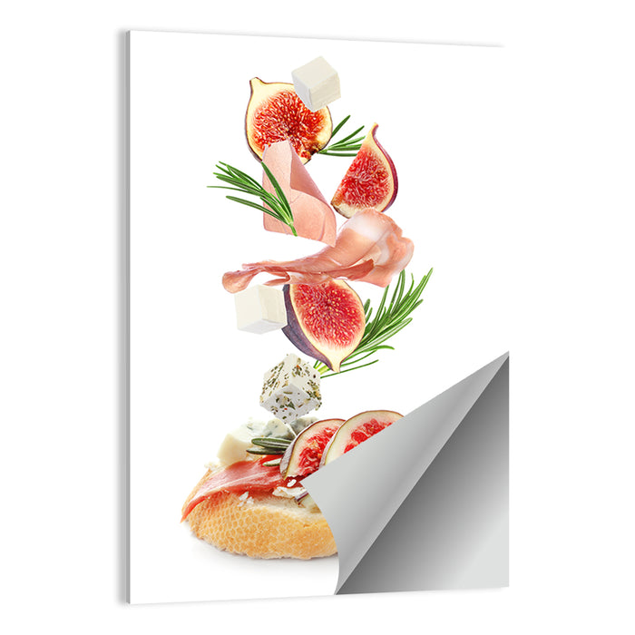 Bruschetta with Figs and Prosciutto Wall Art as a poster print