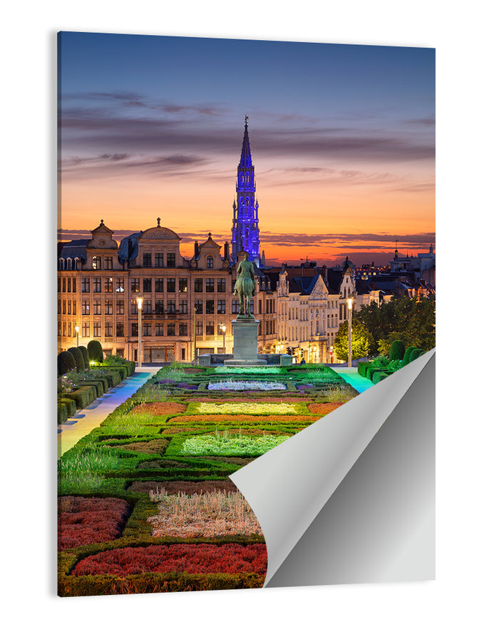 Mont Des Arts, Brussels at Dusk Wall Art as a poster print