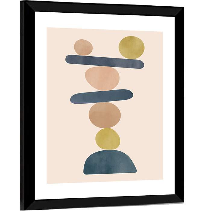 Balancing Stones Study Wall Art as a framed print