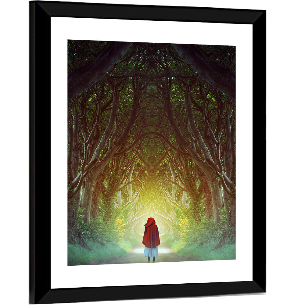 Hedges Forest Pathway Wall Art