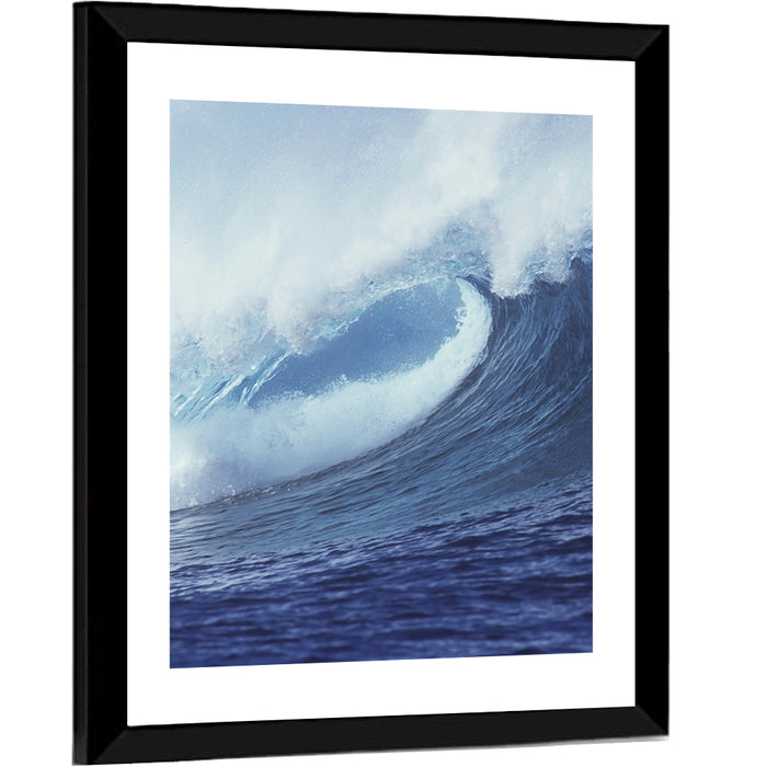 Powerful Breaking Wave Wall Art as a framed print