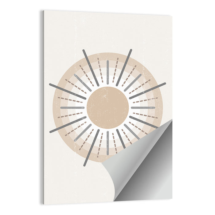 Textured Boho Sunburst Wall Art as a poster print