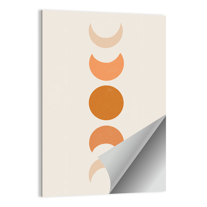 Textured Moon Phases Wall Art as a poster print