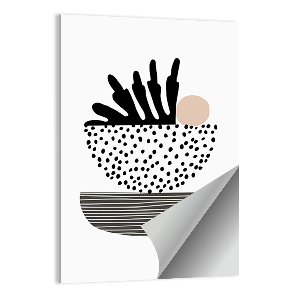 Palm Leaf in Blanched Bowl Illustration Wall Art
