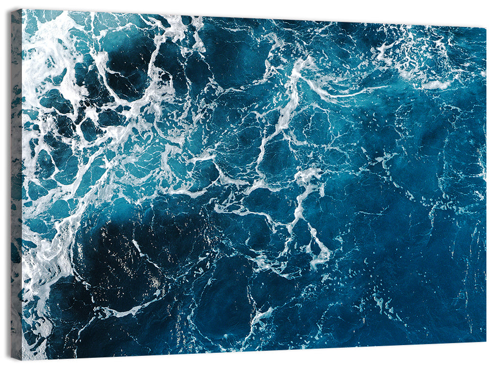 Aerial Sea Texture Wall Art, canvas print, landscape