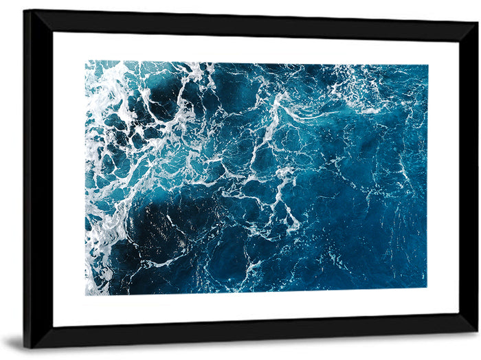 Aerial Sea Texture Wall Art as a framed print