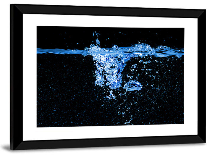 Underwater Bubble Motion Wall Art as a framed print