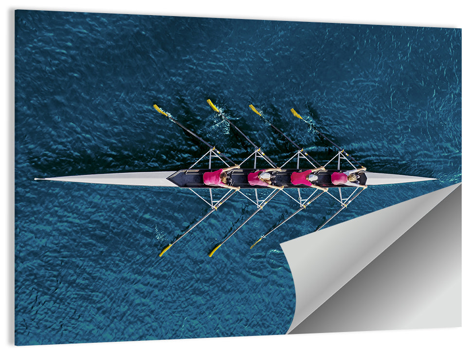 Boat Rowing Team Wall Art